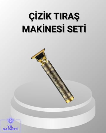 Şarjlı T Bıçaklı Saç ve Sakal Tıraş Makinesi – 3 Başlıklı Güçlü Moto