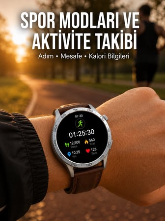 Bluetooth Bağlantılı Günlük Yaşam ve Spor Takip Akıllı Saati