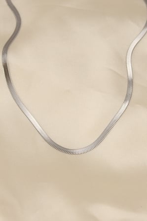 316L Çelik Silver Renk 45 cm İtalyan Zincir Model Kadın Kolye 5886