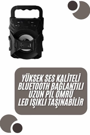 Kablosuz Bluetooth Hoparlör Ses Bombası RGB Işıklı Taşınabilir Yüksek Ses Ka