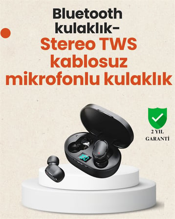 TWS Bluetooth Kulaklık Kulak İçi Kablosuz Dijital Göstergeli Çağrı Cevaplayab