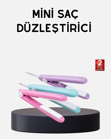 Seyahat Tipi Mini Saç Düzleştirici – Seramik Kaplama Hızlı Isınma Kompakt Ta