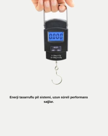 Portatif Dijital El Kantarı – Bavul Kargo ve Paket Tartı Cihazı 50 Kg