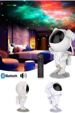 Projeksiyon Astronot Lamba Speaker Sevimli Astronot Bluetooth Hoparlör Yeni Nesil