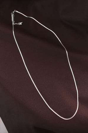 Çelik Gümüş Renk 60 cm İnce İtalyan Zincir Kolye 5886