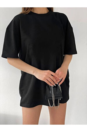 Oversize Panda Baskılı Beyaz Tshirt