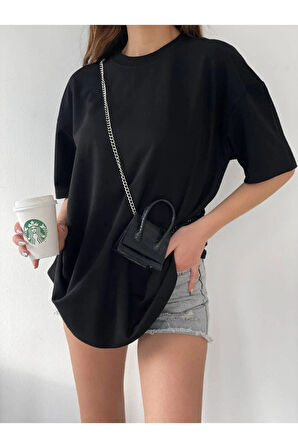 Oversize Panda Baskılı Beyaz Tshirt