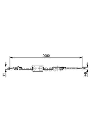 EL FREN TELİ ARKA SAĞ-SOL RENAULT MEGANE II 02 SCENIC II 02 UZUNLUK : 2.080 mm