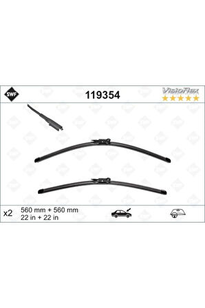 Sılecek Supurgesı Takımı 560mm / 560mm Mercedes W205 S205 R171 R172 Swf