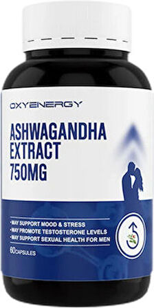 OXYENERGY ASHWAGANDHA+GİNSENG+PİPERİNE+BLACK GİNGER EXTRACT 60 CAPS