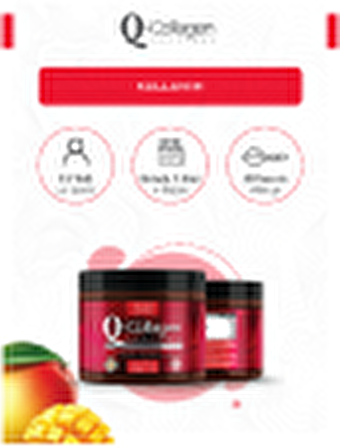 Öykü Q-COLLAGEN / Collagen / Kolajen / Tip 1-2-3 Vitamin C (238gr Toz) 3 Kutu / İlaç Kutusu Hediye