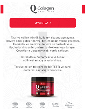 Öykü Q-COLLAGEN / Collagen / Kolajen / Tip 1-2-3 Vitamin C (238gr Toz) 1 Kutu / İlaç Kutusu Hediye