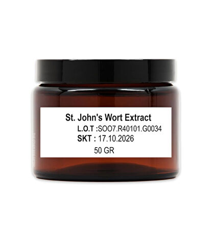 St. John's Wort (Sarı Kantaron) Extract 100 gr (Hammadde) + İlaç Kutusu Hediyeli