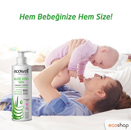 Ecowell Nemlendirici Organik ve Vegan Tüm Cilt Tipleri için Gül&Papatya Kokulu Vücut Kremi 200 ml 