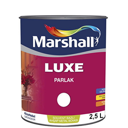 MARSHALL LUXE PARLAK SENTETİK BOYA 2.5 LT SİYAH