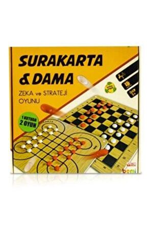 Doğal Ahşap Surakarta/Dama - Eğitici Strateji Oyunu