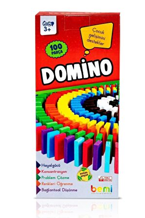 Domino - Zeka Strateji Oyunu - Doğal Ahşap Kutu Oyunu