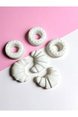 Donut & Kruvasan Taş Boyama Seti  Anne & Çocuk Etkinliği  El Becerisi Geliştirici
