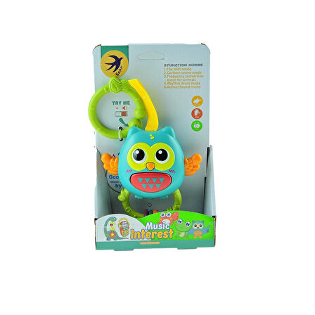 Oyuncak Baykuş Sallama Çınçın Işıklı Sesli Pilli 15 Cm