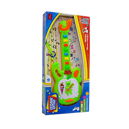 Oyuncak Gitar Işıklı Sesli Efsane Gitar Yeşil 40 Cm