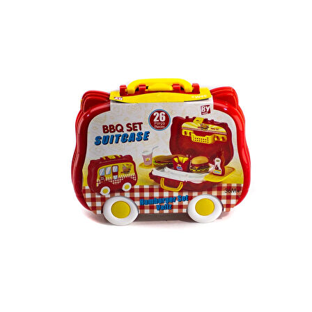 Oyuncak Hamburger Set 26 Parça Arabalı Set