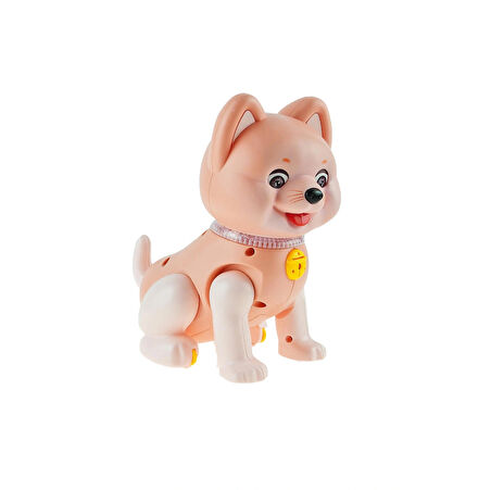 Oyuncak Köpek Işıklı Sesli Pilli Köpek 17 Cm