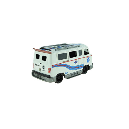 Oyuncak Minibüs Işıklı Sesli Duman Çıkaran Sürtmeli Minibüs Beyaz