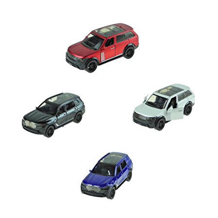 Oyuncak Metal Arabalar 4lü Set metal jep Suv Çek Bırak 13 Cm