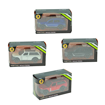 Oyuncak Metal Arabalar 4lü Set metal jep Suv Çek Bırak 13 Cm