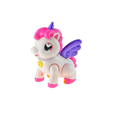 Oyuncak Unicorn Işıklı Sesli Boynuzlu At Pilli Hareketli 20 Cm