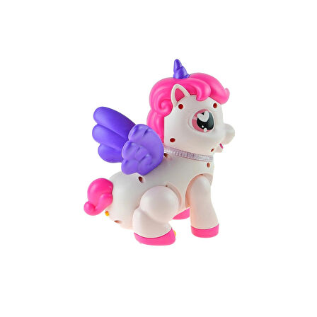 Oyuncak Unicorn Işıklı Sesli Boynuzlu At Pilli Hareketli 20 Cm