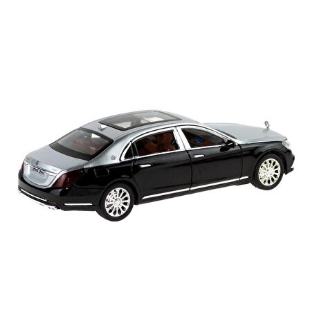 1:24 Ölçek Die-cast Model Metal Araba Süper Sedan Gri Işıklı