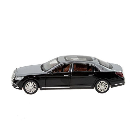 1:24 Ölçek Die-cast Model Metal Araba Süper Sedan Gri Işıklı