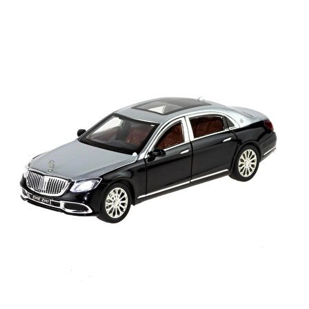 1:24 Ölçek Die-cast Model Metal Araba Süper Sedan Gri Işıklı