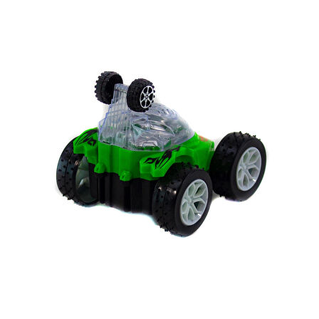 Oyuncak Araba Akrobat Araba Çılgın Araba Işıklı Sürtmeli 13 Cm