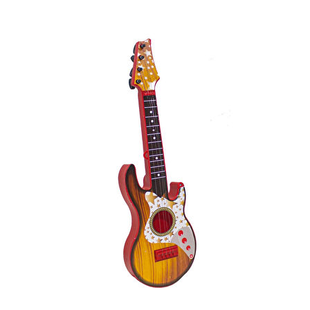 Oyuncak Rock Gitar Metal Telli 45 Cm Kırmızı