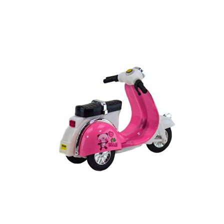 Oyuncak Scooter Motosiklet Metal Çek Bırak kırmızı 12 Cm