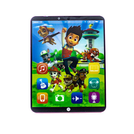 Oyuncak Tablet Paw Patrol 3d İngilizce Büyük Tablet Pembe