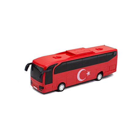 Oyuncak Otobüs Sürtmeli Kırmızı 22 Cm