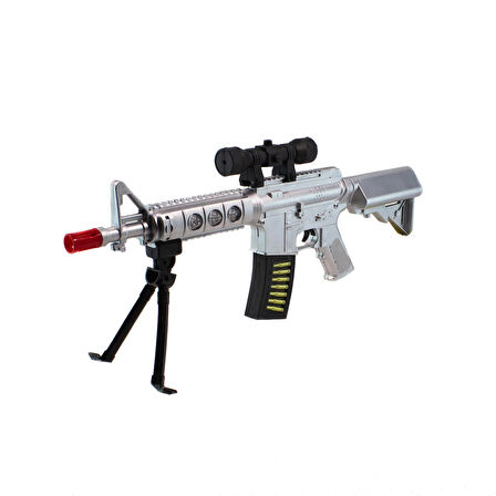 Oyuncak Tüfek M16 Işıklı Sesli 60 Cm Çatal Ayaklı