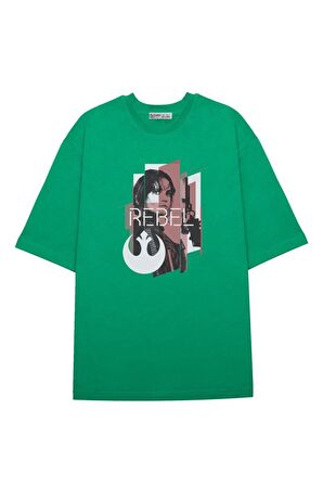 Unisex Oversize T-shirt Rebel In Red