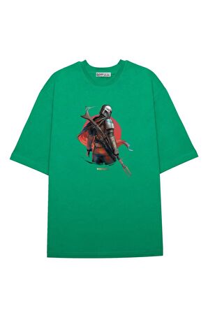 Unisex Oversize T-shirt Red Sun Mandalorian