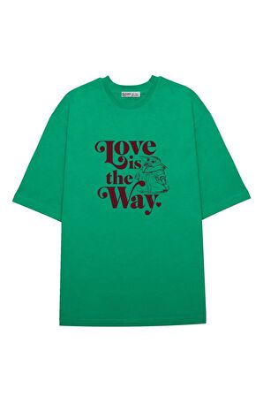 Unisex Oversize T-shirt Star Wars Mandalorian Valentine's Day The Child Love Is The Way