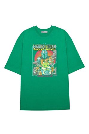 Unisex Oversize T-shirt The Mandalorian He Goes Where I Go
