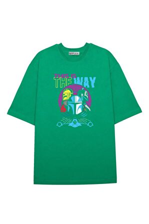 Unisex Oversize T-shirt The Mandalorian Neon This Is The Way