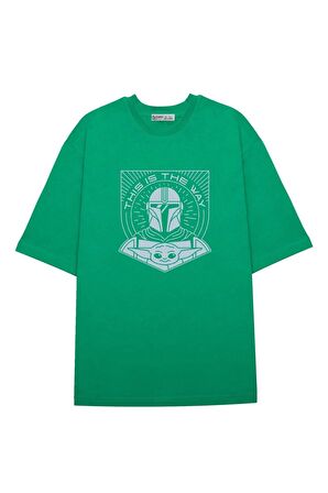 Unisex Oversize T-shirt The Mandalorian This Is The Way Line Art