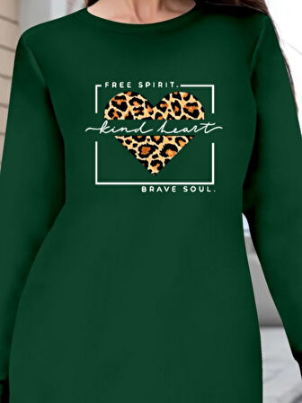 Kadın Uzun Kollu Bisiklet Yaka Desenli Viskon Iki Iplik Bluz