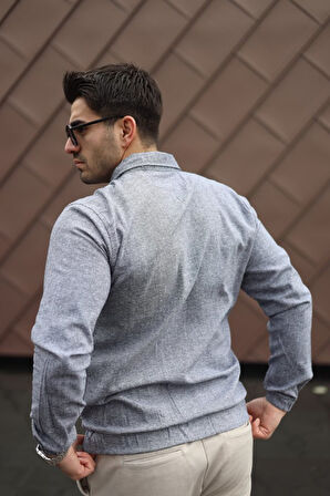 Erkek Pamuklu Keten Kumaş Ceket