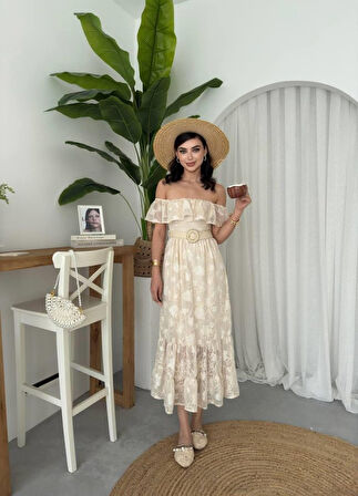 Reget Kemerli Elbise