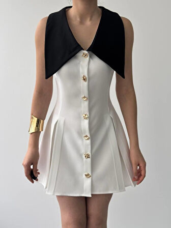 Ness Düğmeli Elbise